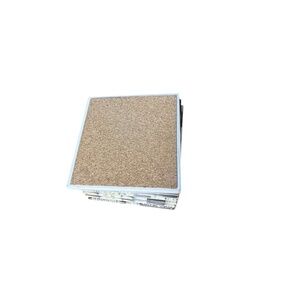 Set of 7 Unbranded Ceramic Coasters with Cork Backing Vintage Wine Label Design